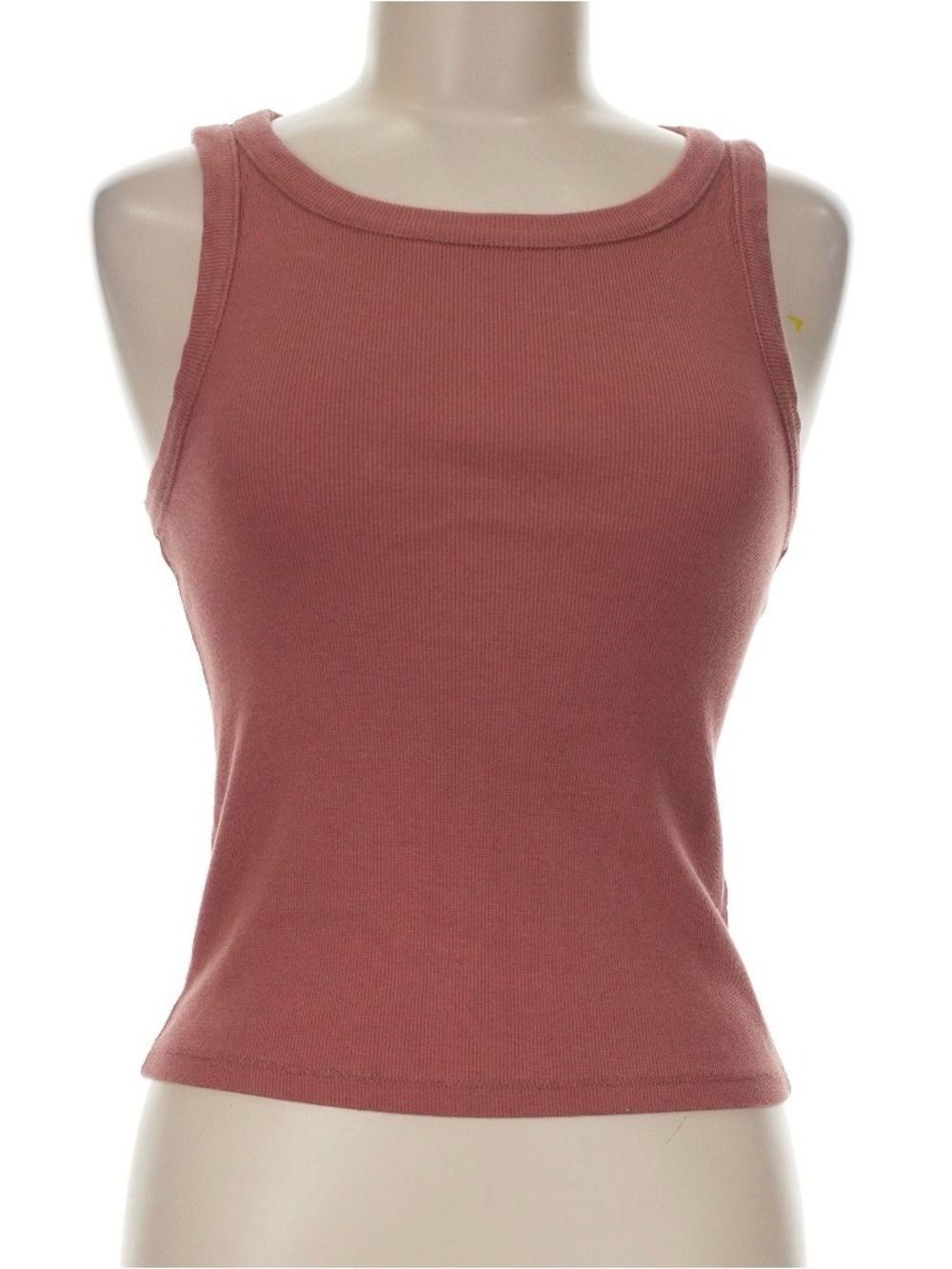 AllSaints Luca Tank Women's Ribbed Tank Top - Dark Coral Orange/Pink Size M